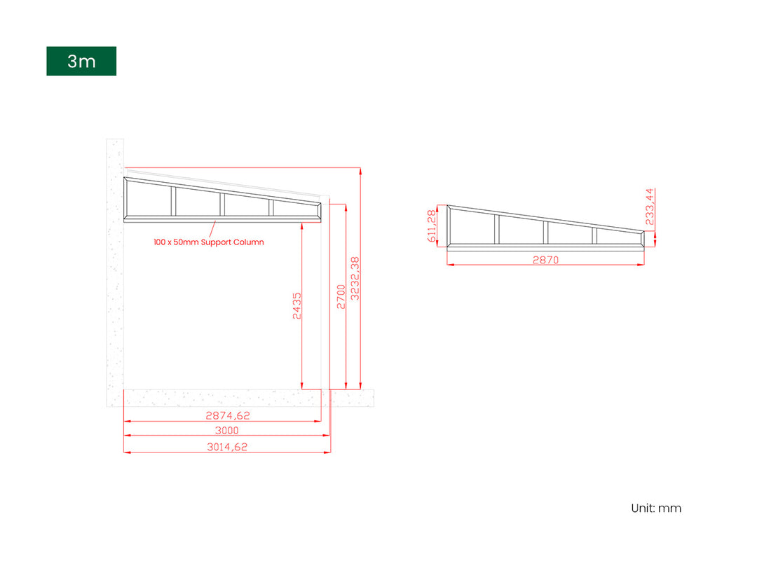Coastal Patio Cover Quarter Window