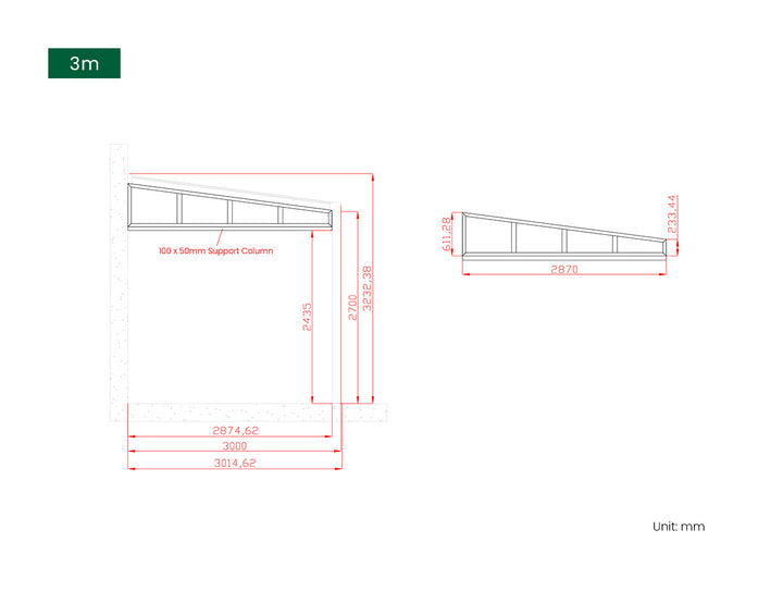 Coastal Patio Cover Quarter Window