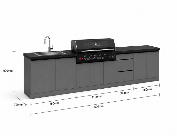 Phoenix 35-S Outdoor Kitchen Island
