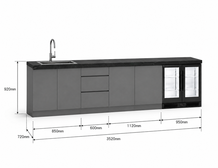 Phoenix 35-T Outdoor Kitchen Island