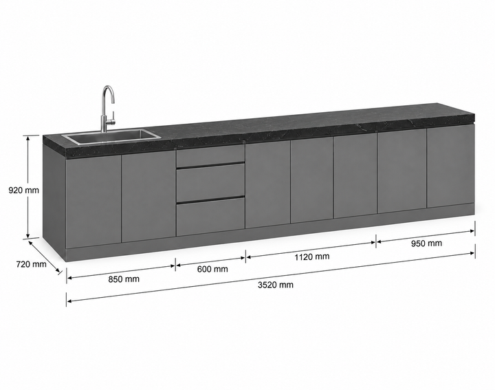 Phoenix 35-T Outdoor Kitchen Island
