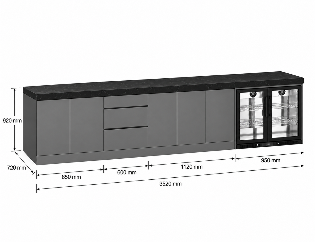 Phoenix 35-T Outdoor Kitchen Island