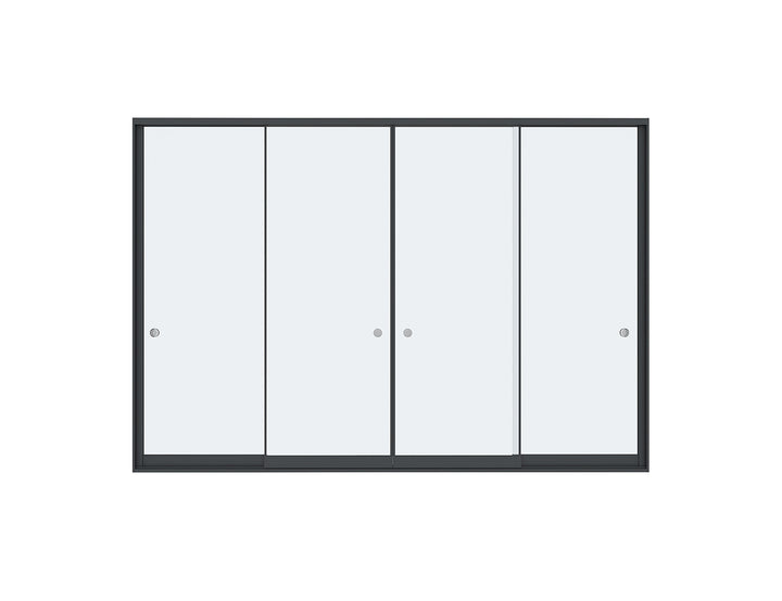 Baltic Wall Mounted Pergola Frameless Glass Sliding Door
