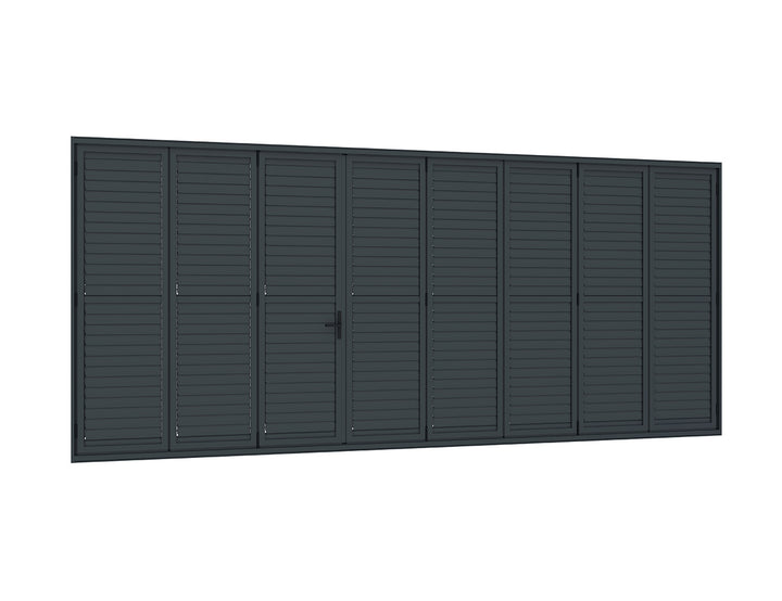 Pacific Bifold Freestanding Pergola Shutter Wall