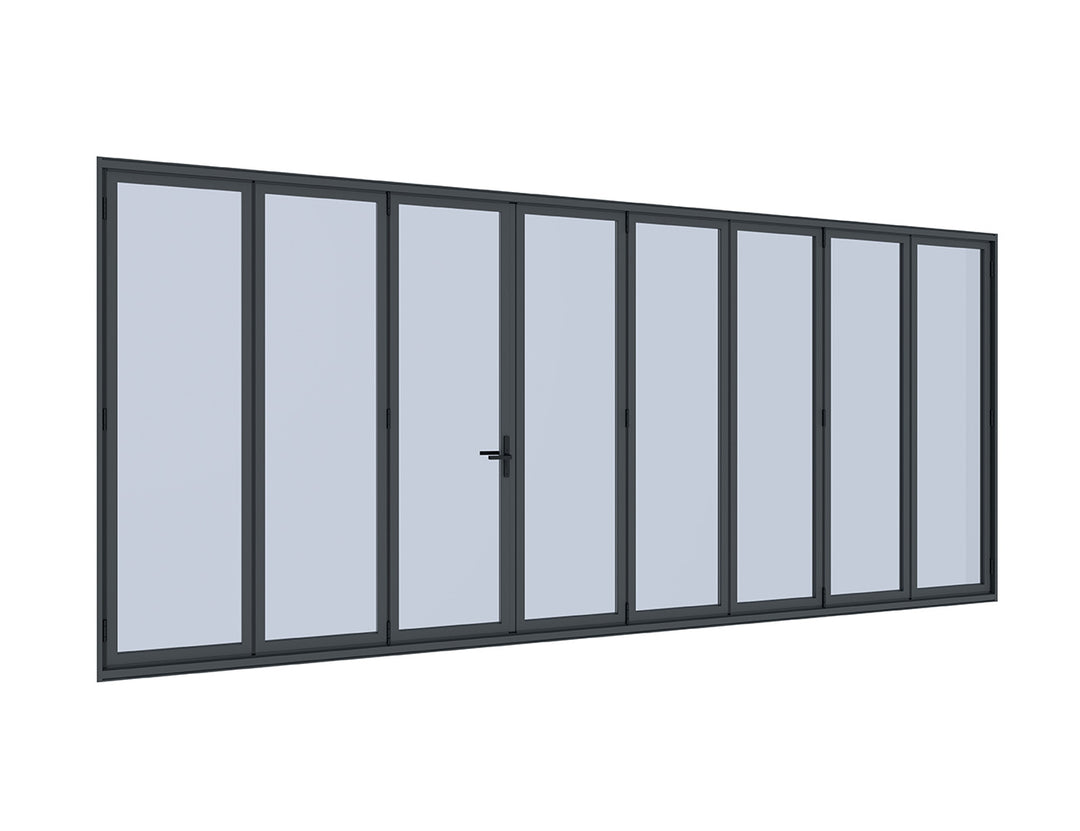 Pacific Wall Mounted Pergola Bifold Glass Door