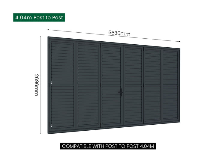 Bifold Shutter Wall For Mediterranean-SKY Wall Mounted Pergola