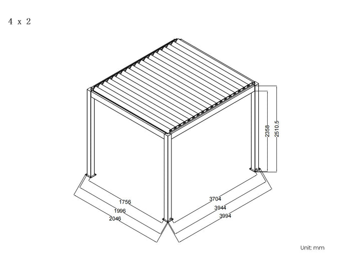 Baltic Motorised  Freestanding  Louvre Roof Aluminium Pergola