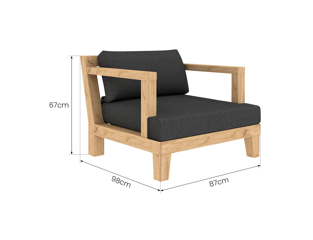 Newport Teak Outdoor Arm Chair