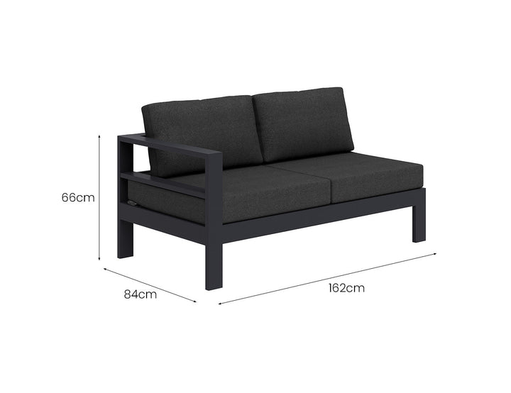 Sandpiper 2.0 Outdoor Corner Sofa Set - 5PCS, Colour: Grey,