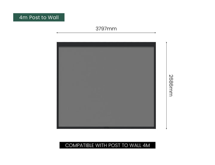 Motorised Blind For Mediterranean-SKY Wall Mounted Louvre Roof Pergola