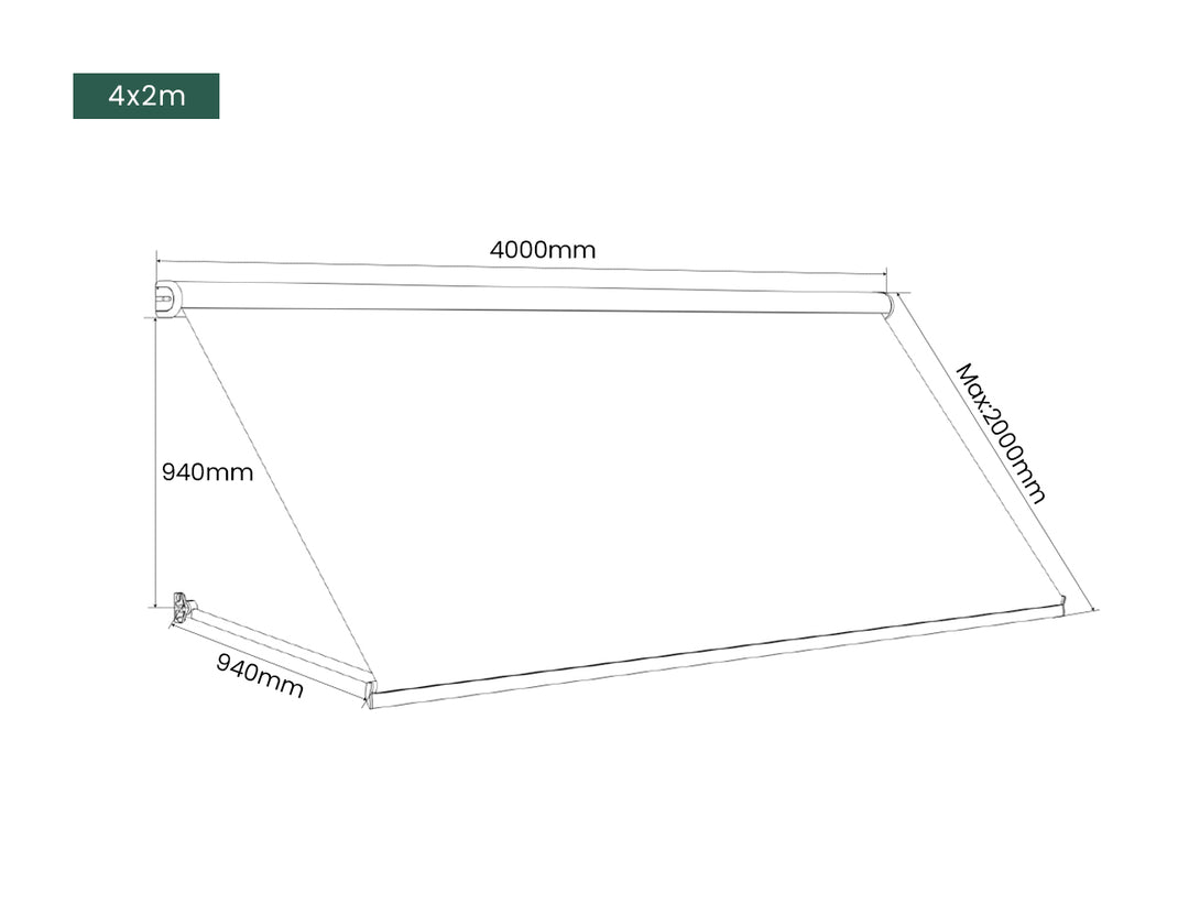 Solaris Solar-Powered Pivot Arm Awning