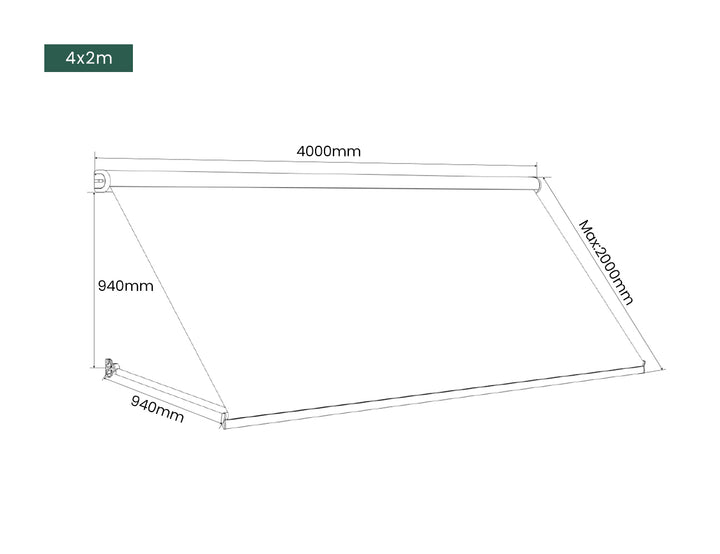 Solaris Solar-Powered Pivot Arm Awning