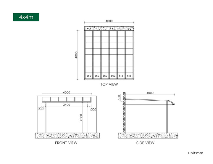 Country Premier Wall Mounted Patio Cover