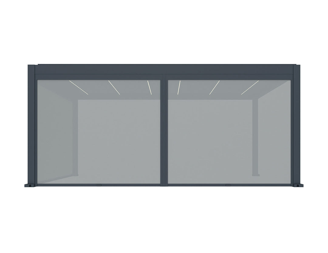 Tasman Wall Mounted Pergola Retractable Shade Manual Blind, Size: 5m, Colour: Charcoal