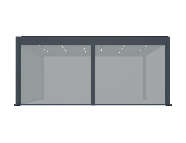 Tasman Wall Mounted Pergola Retractable Shade Manual Blind, Size: 5m, Colour: Charcoal