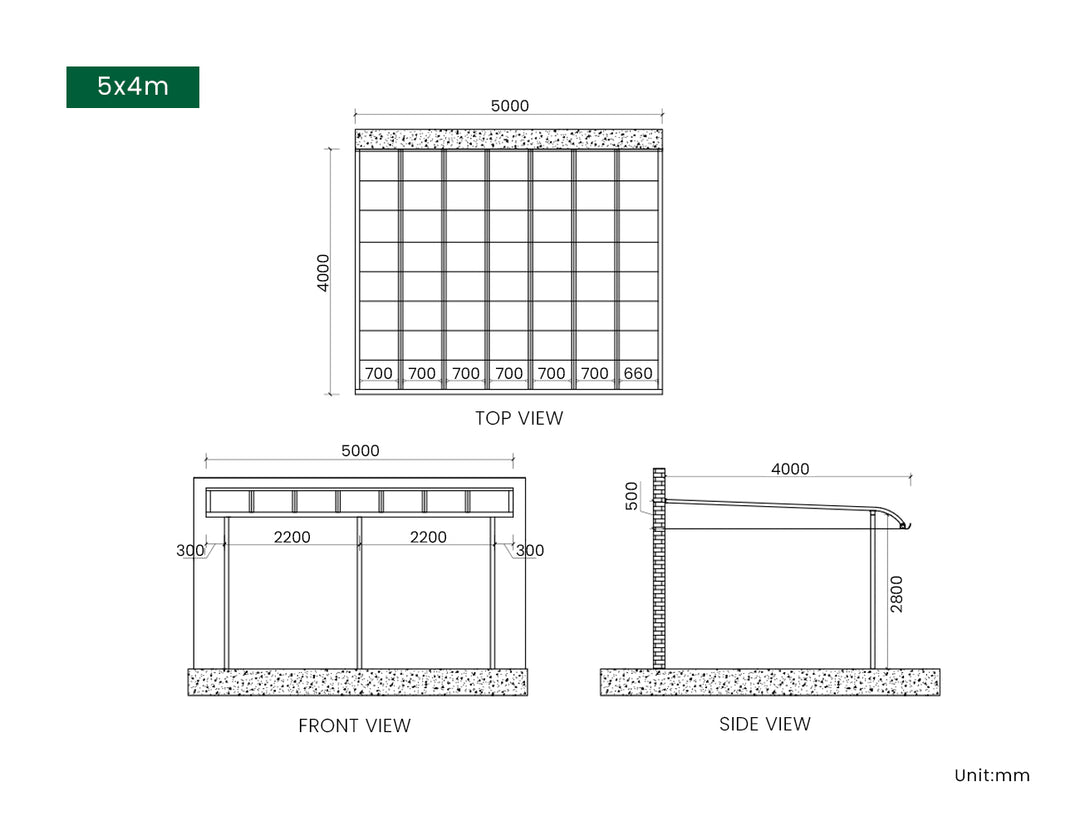 Country Premier Wall Mounted Patio Cover