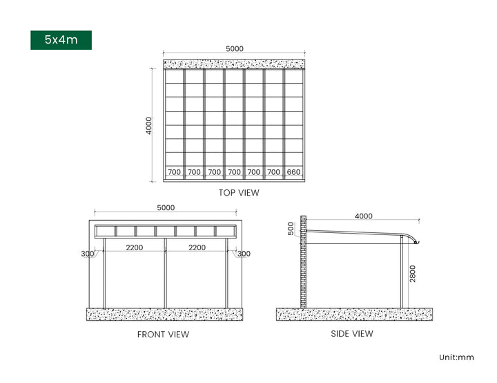 Country Premier Wall Mounted Patio Cover