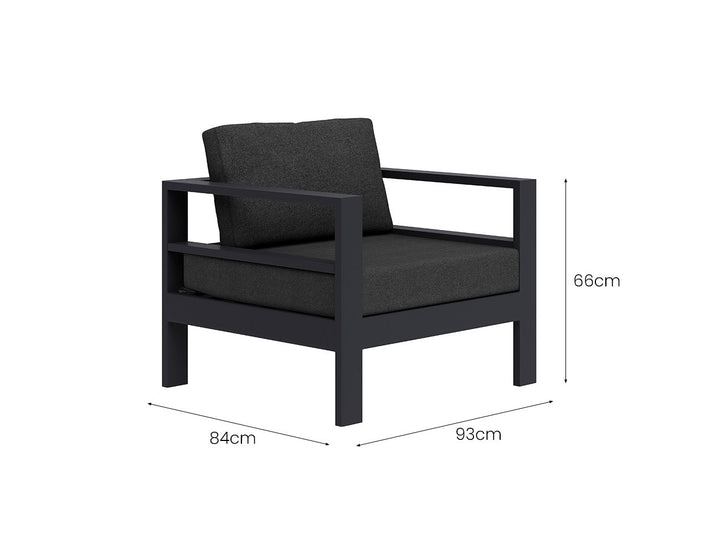 Sandpiper 2.0 Outdoor Sofa Set - 4PCS, Colour: Grey,