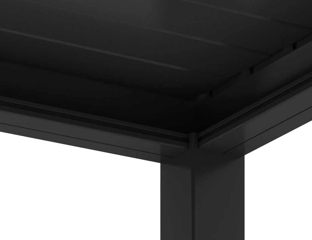 Baltic Manual Freestanding Louvre Roof Aluminium Pergola Size: 2 x 2m Color: Black