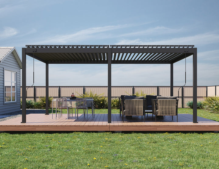 Baltic Manual  Freestanding  Louvre Roof Aluminium Pergola