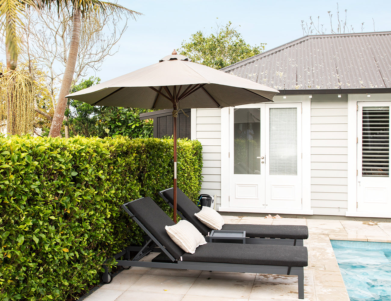 Nile 2.7m Round Market Umbrella Colour: Taupe
