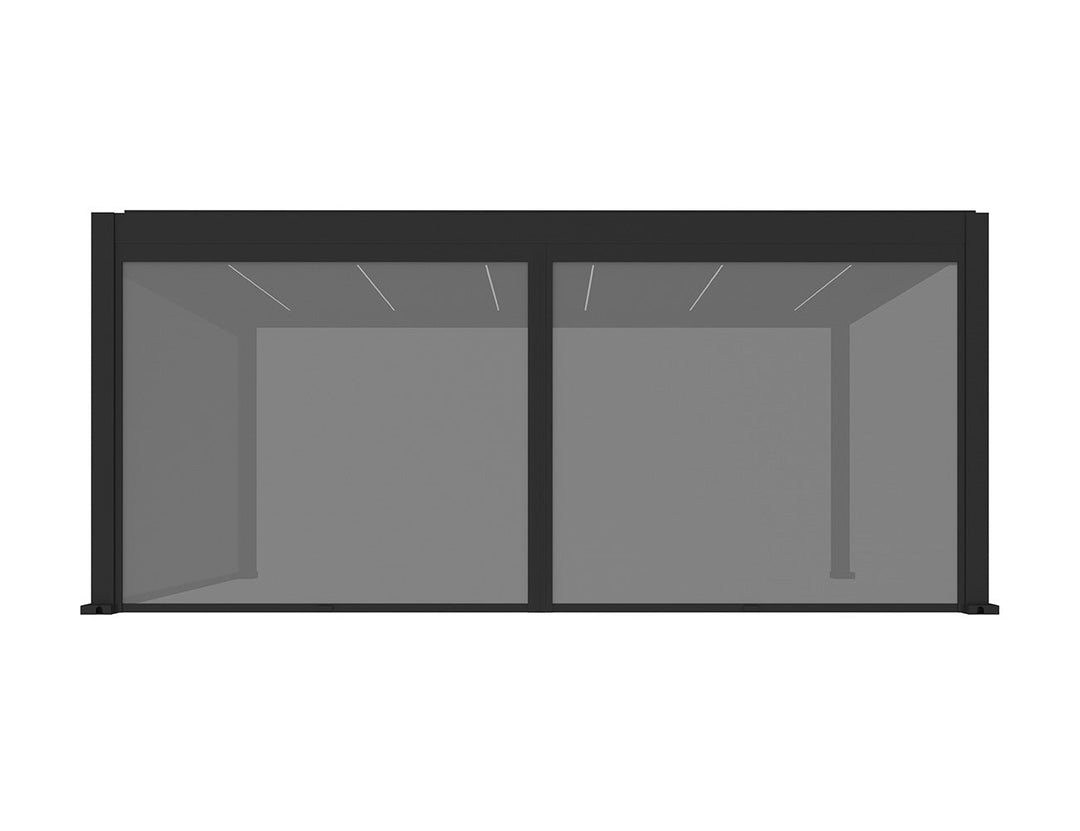 Tasman Wall Mounted Pergola Retractable Shade Manual Blind, Size: 5m, Colour: Black