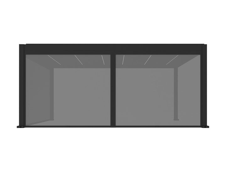 Tasman Wall Mounted Pergola Retractable Shade Manual Blind, Size: 5m, Colour: Black