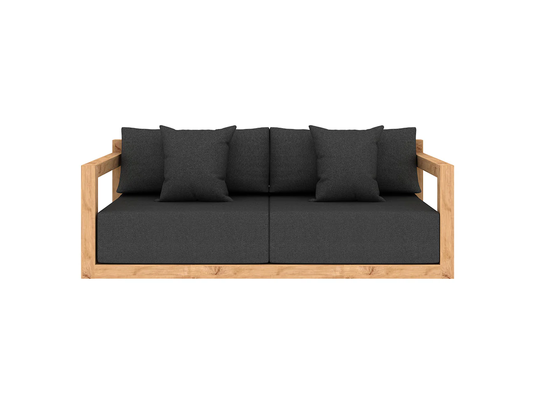 Ibis Outdoor Teak Sofa Sectional Loveseat Set  - 3pcs