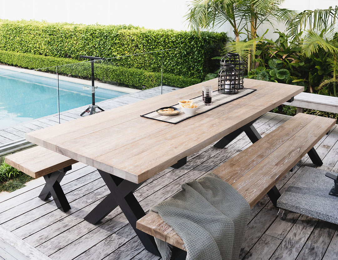 Fortico X-leg Teak Table 280cm