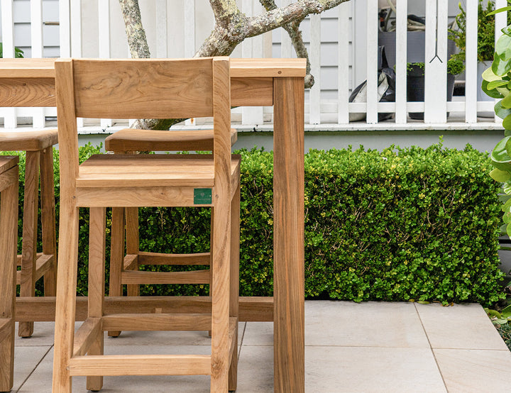 Teak Outdoor Counter Height Chair