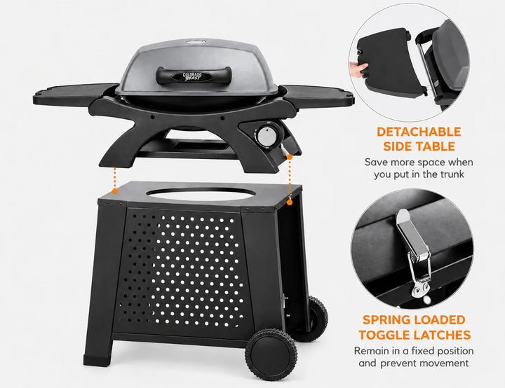 Rover Portable Gas BBQ & Trolley Set - Duo