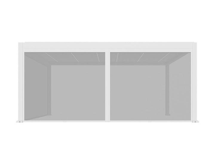 Tasman Wall Mounted Pergola Retractable Shade Manual Blind, Size: 5m, Colour: White