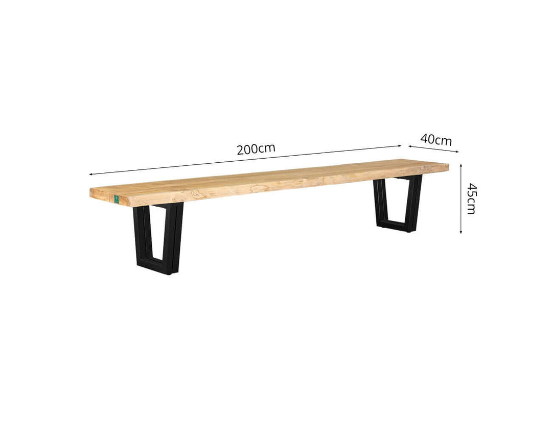 Acerbic Teak Dining Table And Bench Bundle - 250cm