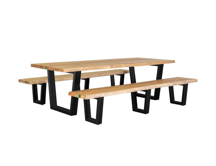 Acerbic Teak Dining Table And Bench Bundle - 250cm