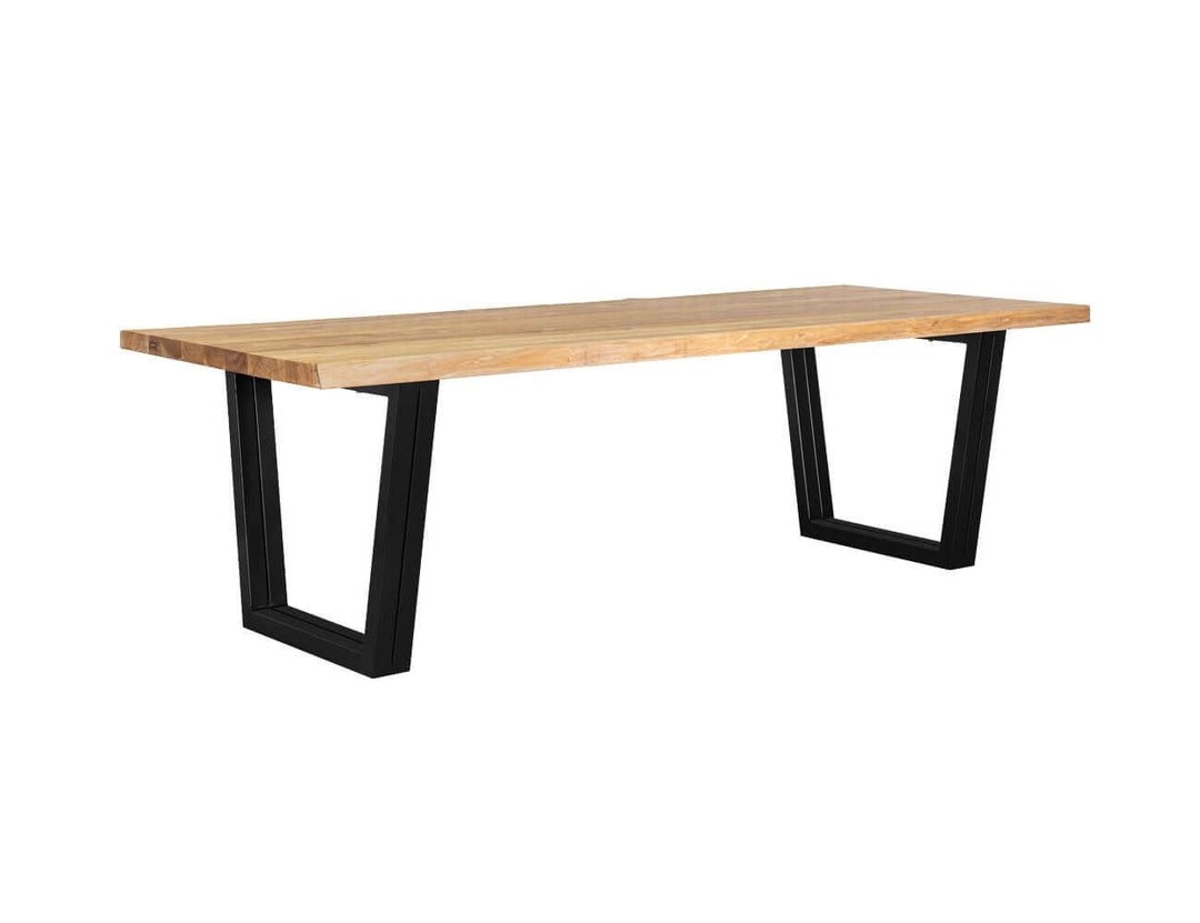 Acerbic Teak Dining Table And Bench Bundle - 250cm