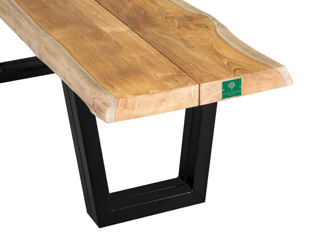 Acerbic Teak Dining Table And Bench Bundle - 250cm