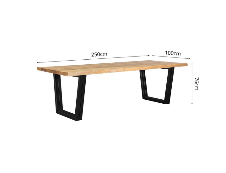 Acerbic Teak Dining Table And Bench Bundle - 250cm
