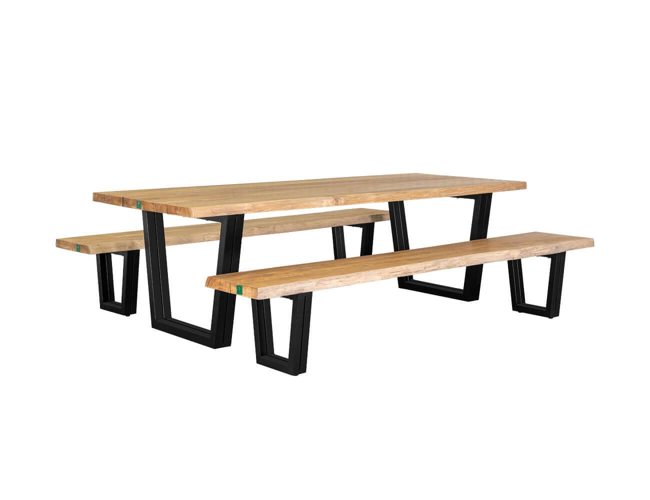 Acerbic Teak Dining Table And Bench Bundle - 250cm