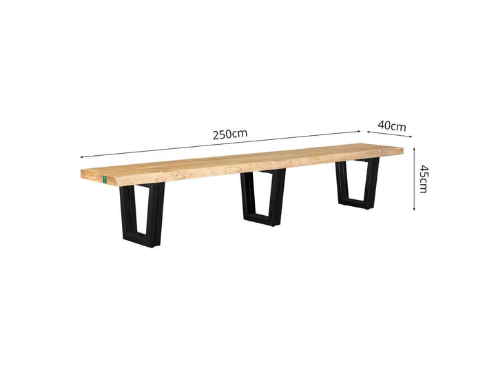 Acerbic Teak Dining Table And Bench Bundle - 250cm