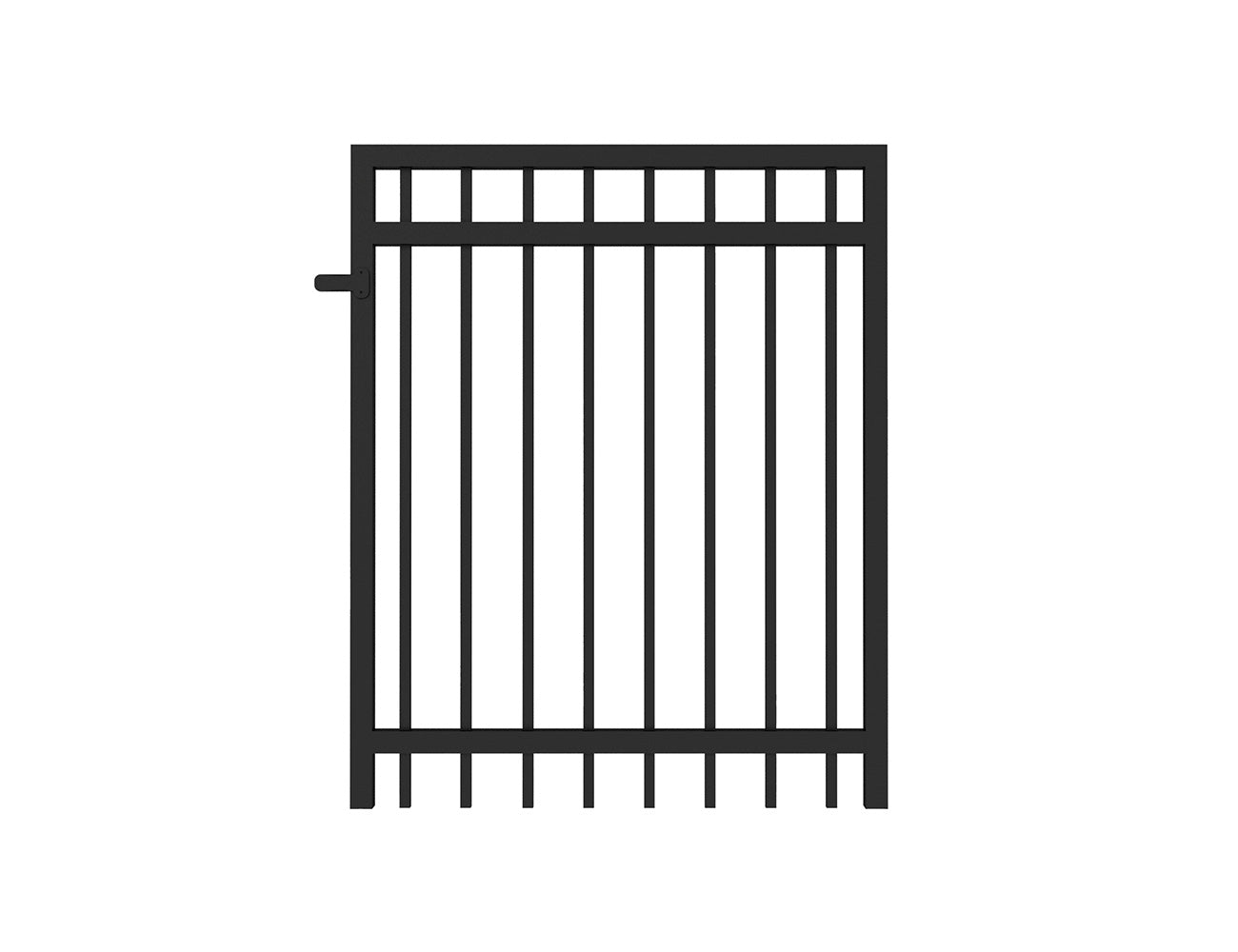 Aluminium Pool Gate Size: 0.97 x 1.2m Color: Black