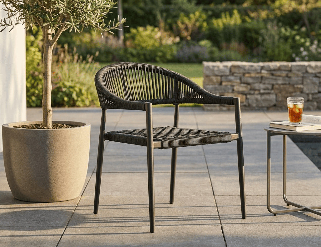 Magpie Aluminium And Rattan Dining chair