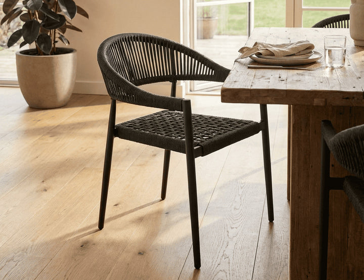Magpie Aluminium And Rattan Dining chair