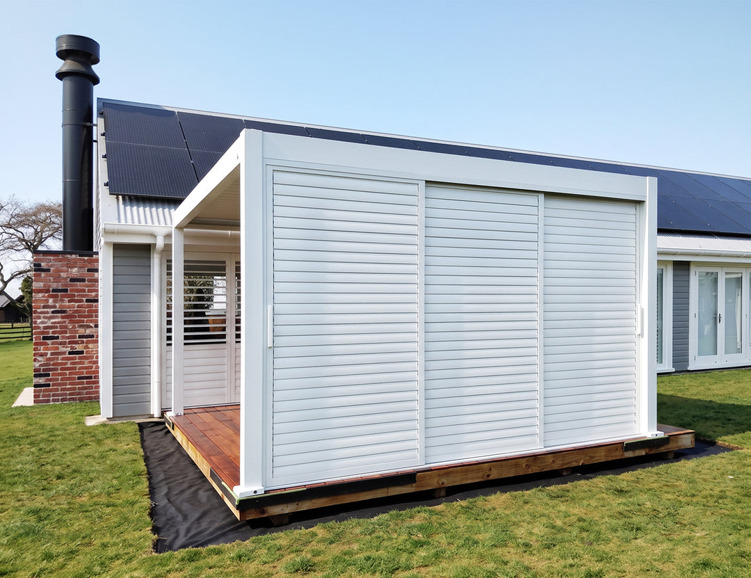 Shutter Sliding Door for Tasman Freestanding Pergola