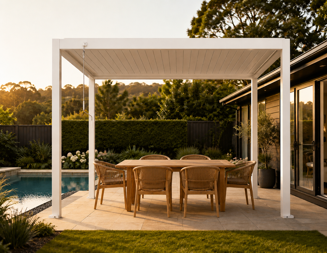 Atlantic Manual Freestanding Louvre Roof Aluminium Pergola