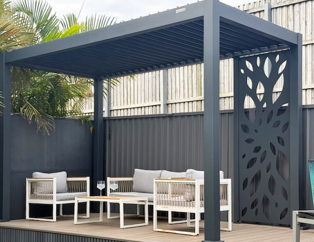Baltic Manual  Freestanding  Louvre Roof Aluminium Pergola
