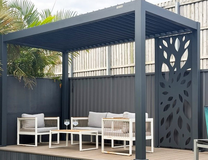 Baltic Manual  Freestanding  Louvre Roof Aluminium Pergola