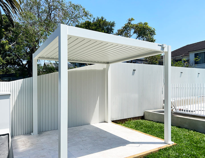 Baltic Manual  Freestanding  Louvre Roof Aluminium Pergola