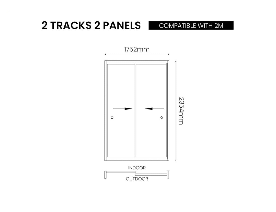 Frame Glass Sliding Door for Baltic Freestanding Pergola