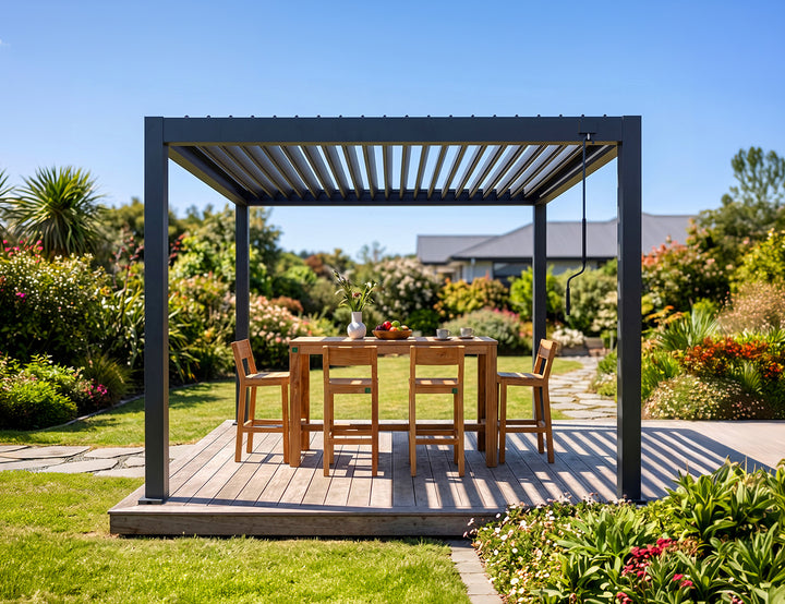 Baltic Manual  Freestanding  Louvre Roof Aluminium Pergola