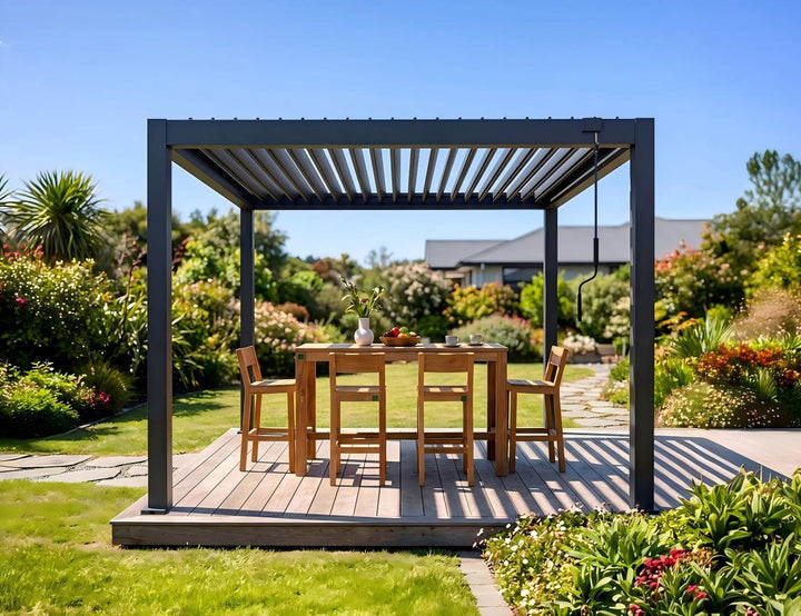 Baltic Manual  Freestanding  Louvre Roof Aluminium Pergola
